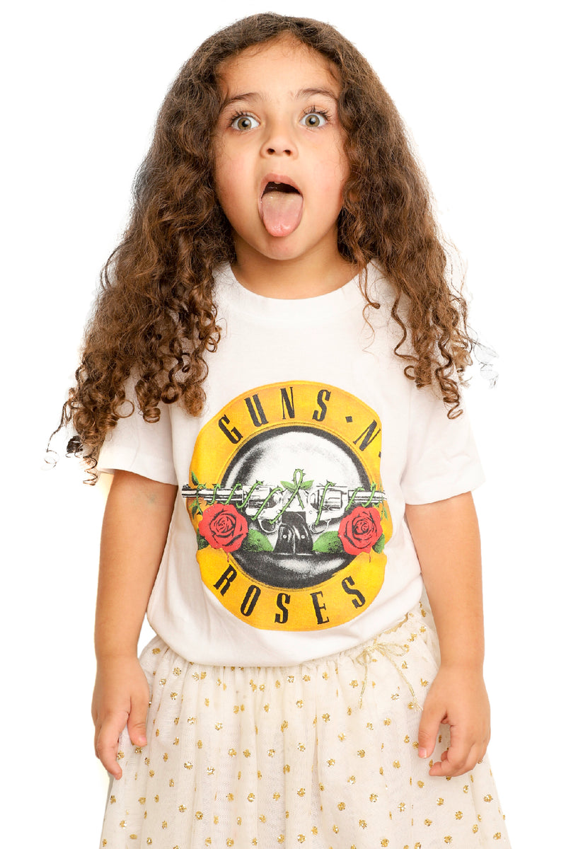 Kid's Guns 'N' Roses T-Shirt - Logo - White (Boys and Girls)