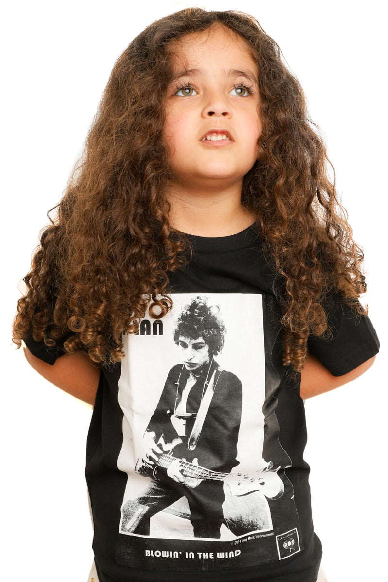 Kid's Bob Dylan T-Shirt -  Black (Boys and Girls)