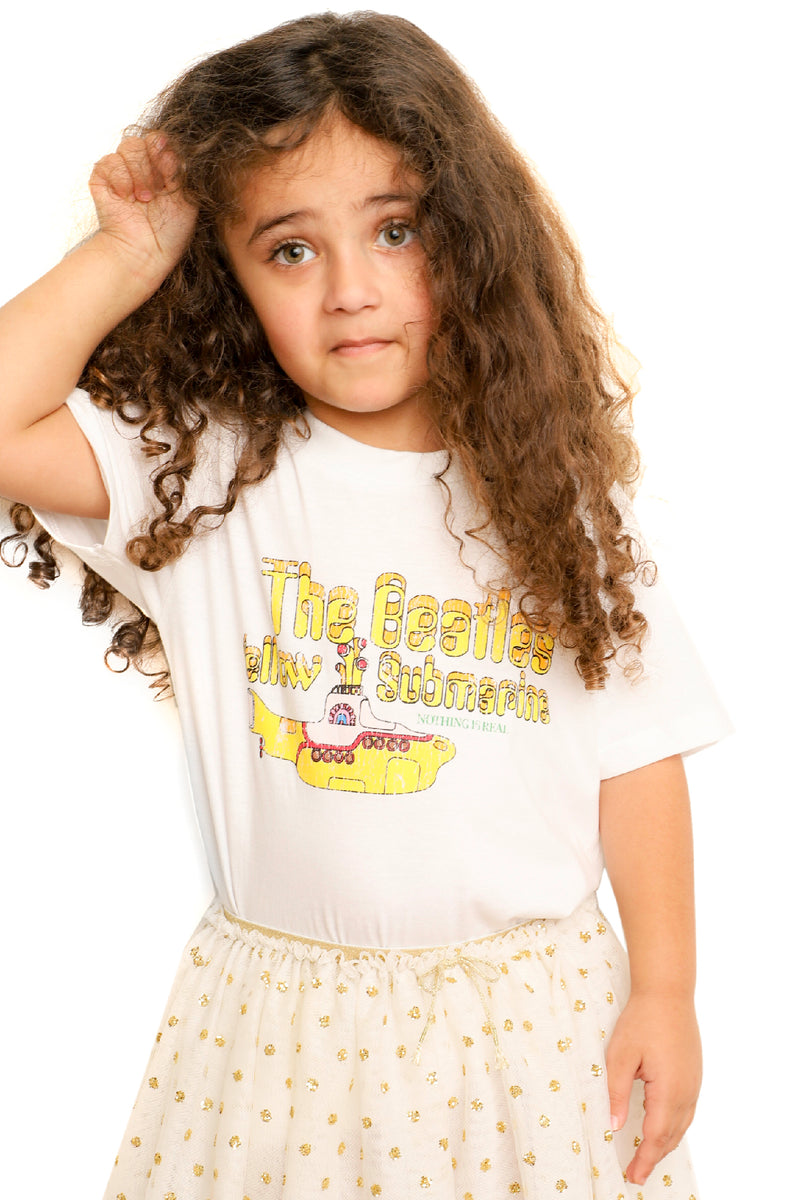 Kid's The Beatles T-Shirt - Yellow Submarine - White (Boys and Girls)