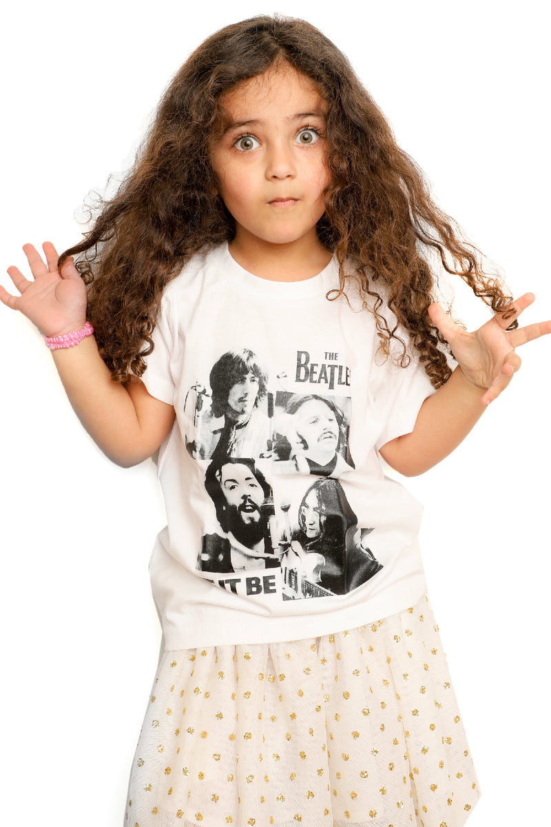Kid's The Beatles T-Shirt - Let It Be - White (Boys and Girls)