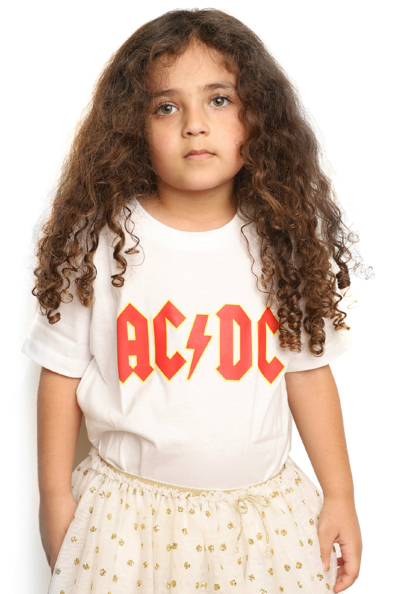 Kid's AC DC T-Shirt - White (Boys and Girls)