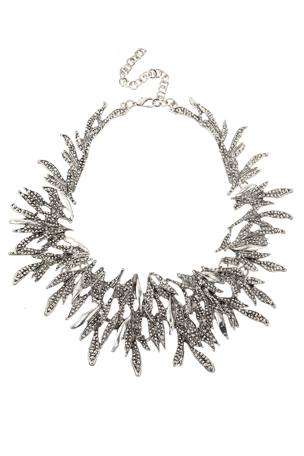 Silver Fall Statement Necklace