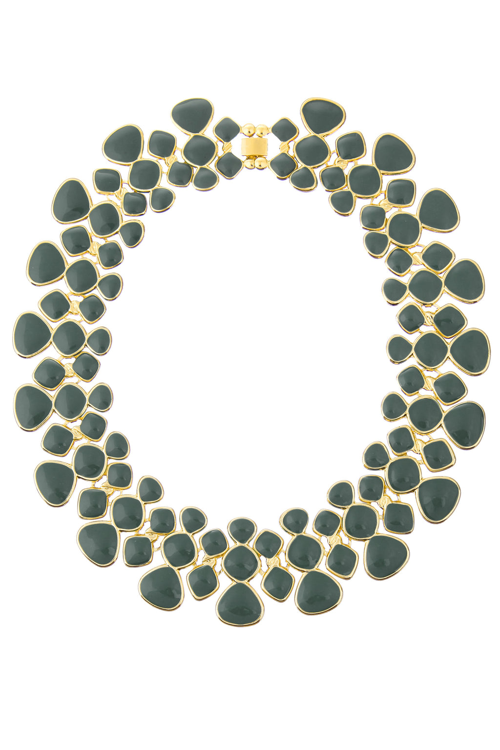 Army Green Enamel Collar Necklace
