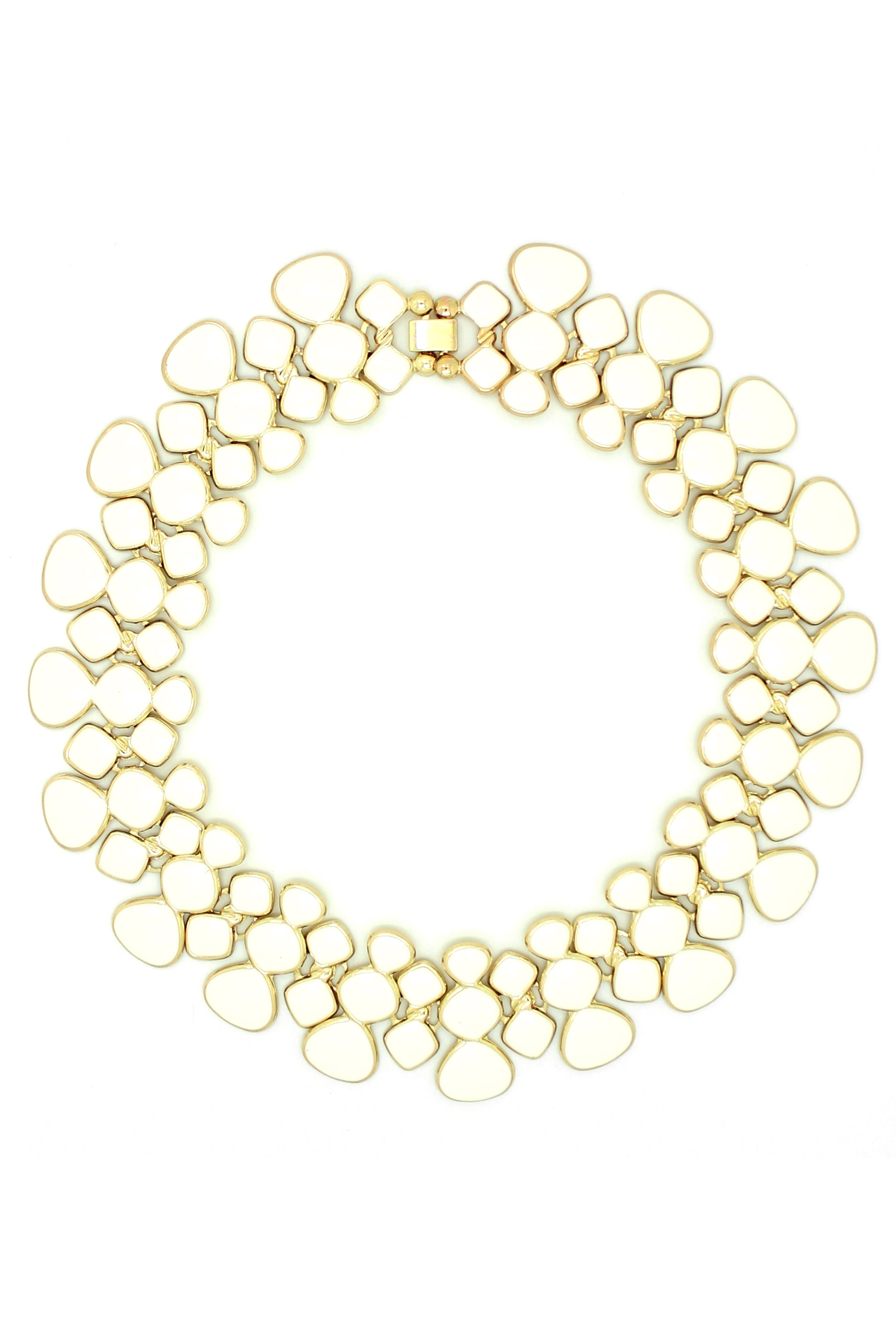 Honey Comb Statement Collar Necklace