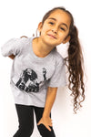 Kid's Janis Joplin T-Shirt - Heather Grey (Boys and Girls)