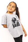Kid's Janis Joplin T-Shirt - Heather Grey (Boys and Girls)