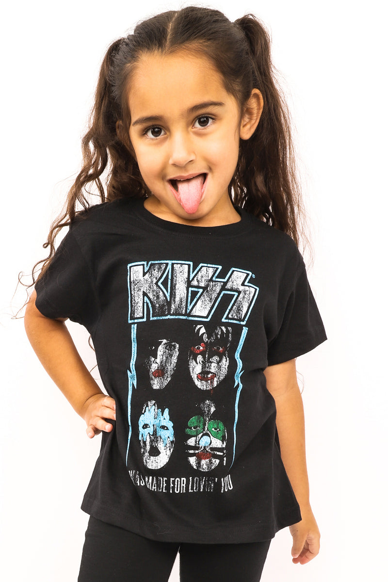 Kid's KISS T-Shirt -  Made For Lovin' You - Black (Boys and Girls)