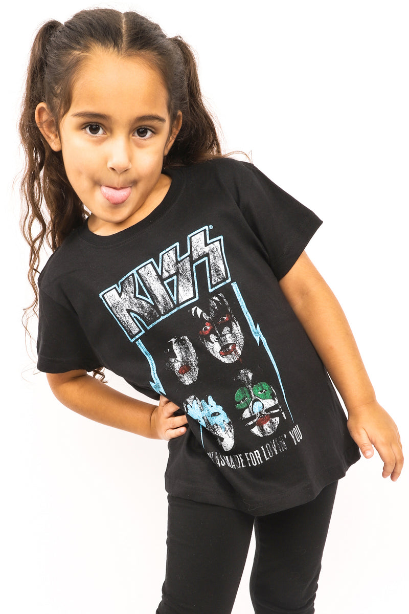 Kid's KISS T-Shirt -  Made For Lovin' You - Black (Boys and Girls)
