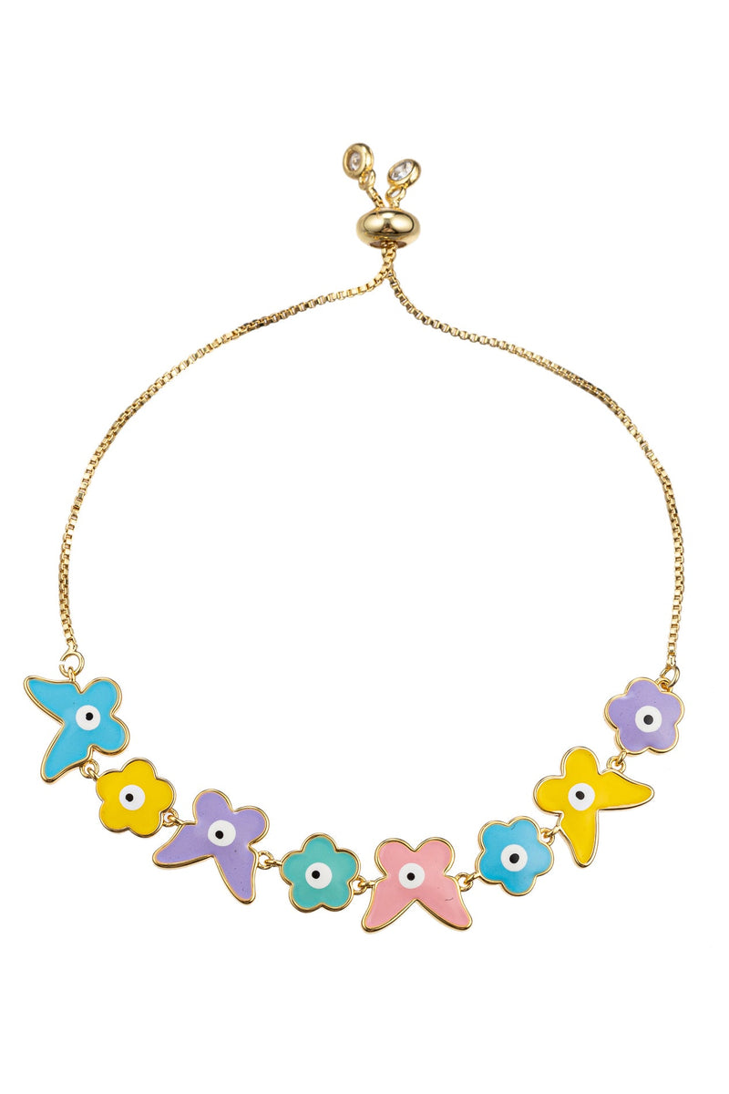 Pastel Butterfly Charm Bracelet