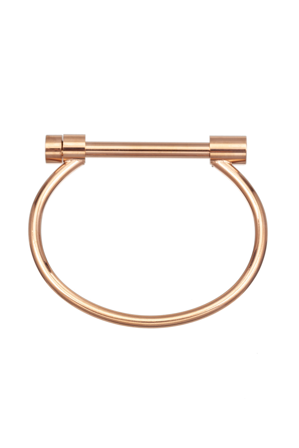 rose gold tone screw cuff bracelet