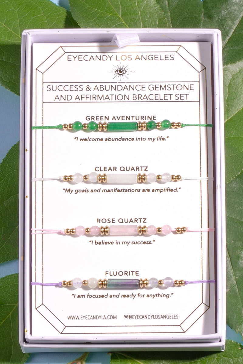 Success & Abundance Stone Bracelet Set: Invite Prosperity and Achievements into Your Life
