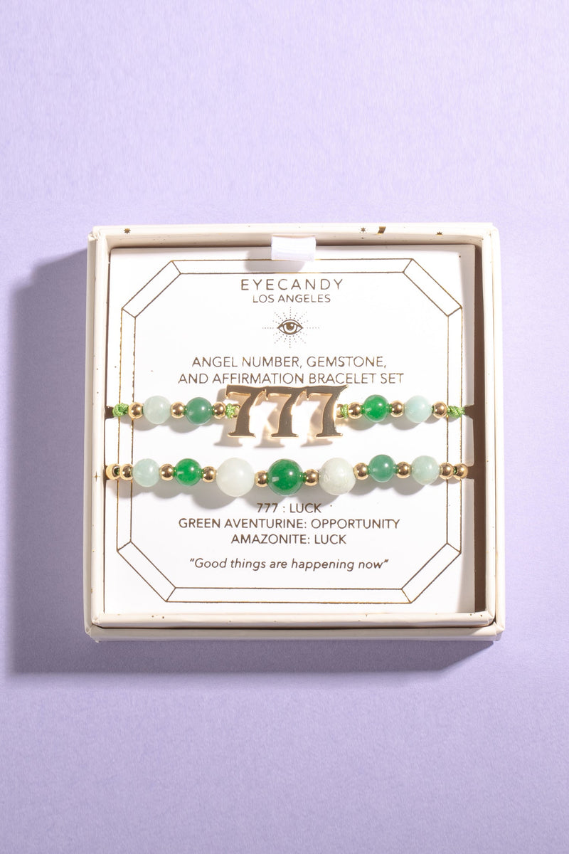 777 Angel Bracelet Set: Embrace Divine Guidance and Protection