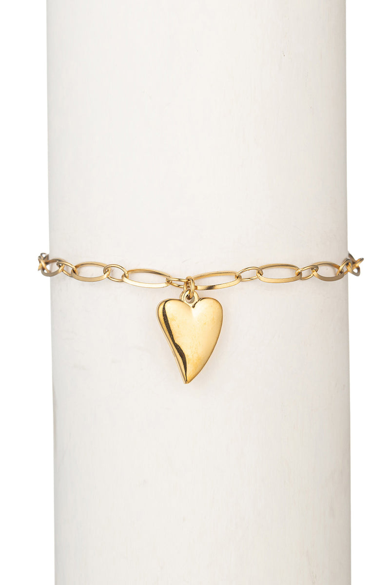 Heart Chain Link Bracelet