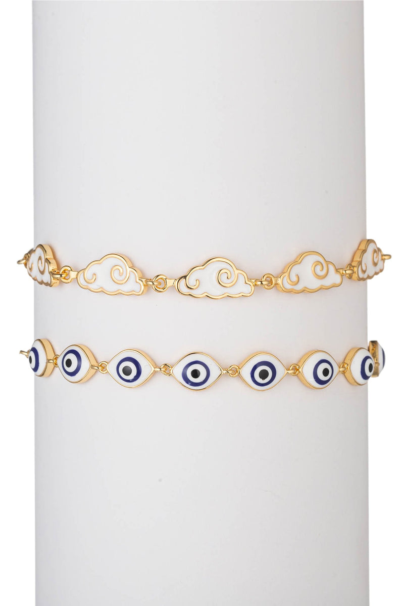 Eye Clouds In the Sky Bracelet Set