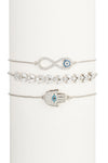 Hamsa & Infinity Bolo Bracelet Set