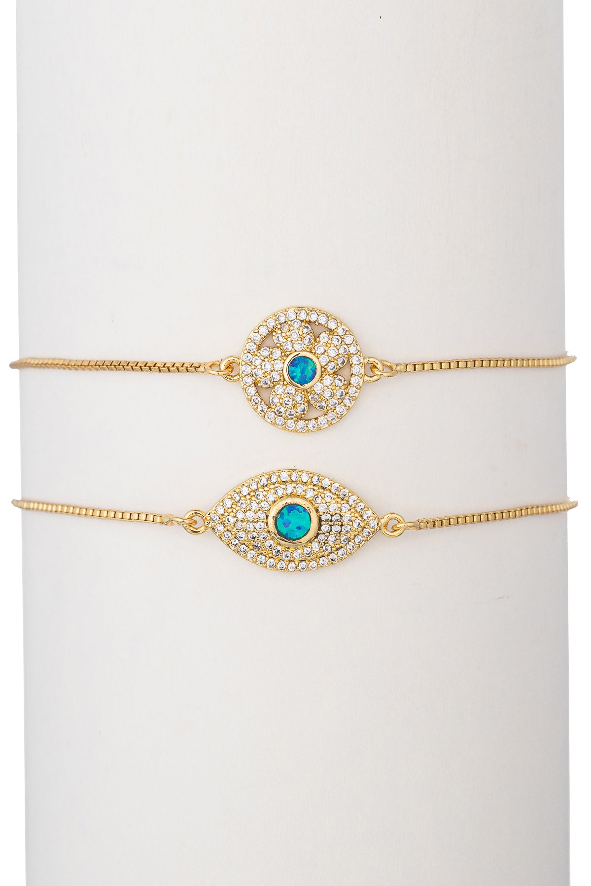Opal CZ Bracelet Set