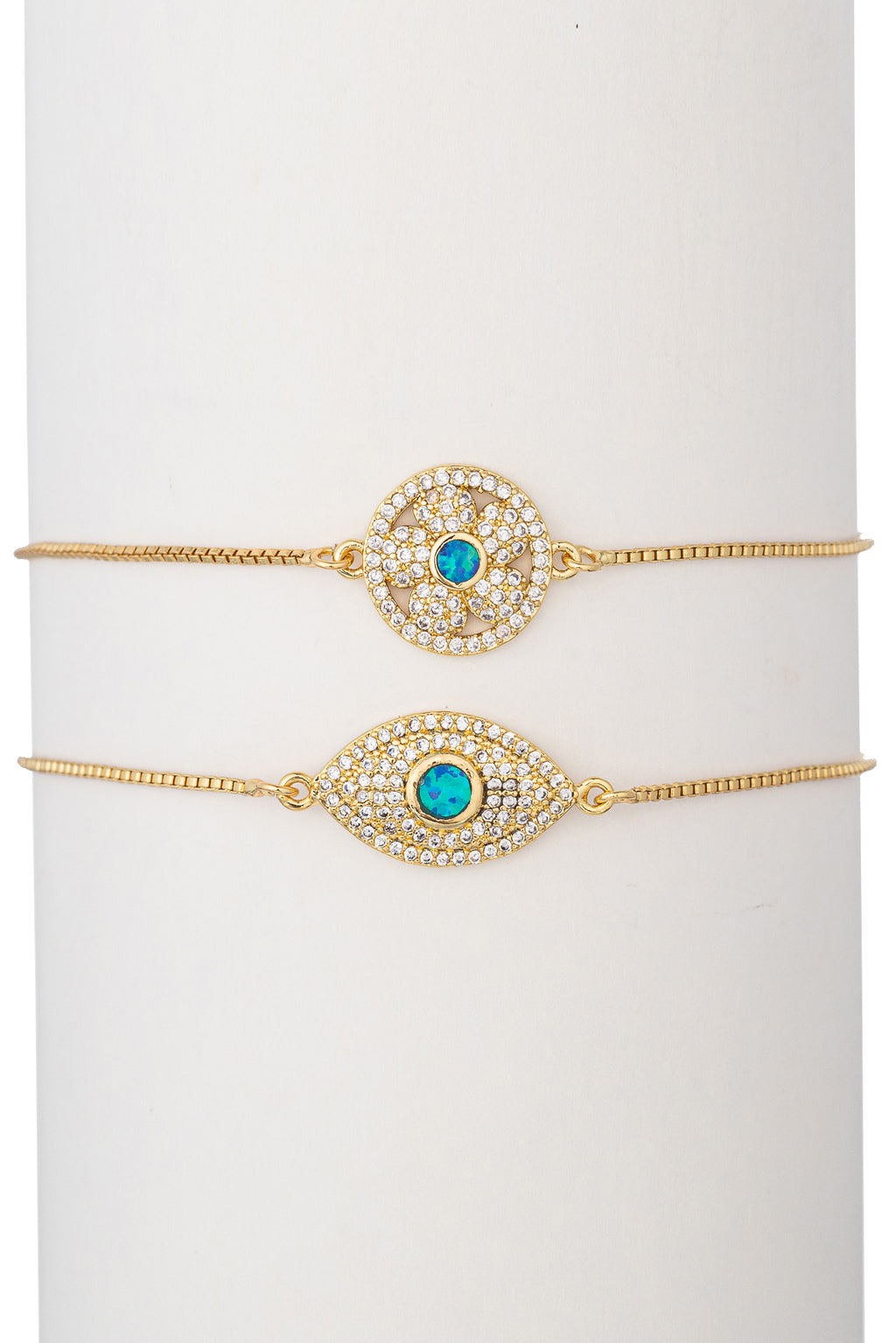 Opal CZ Bracelet Set