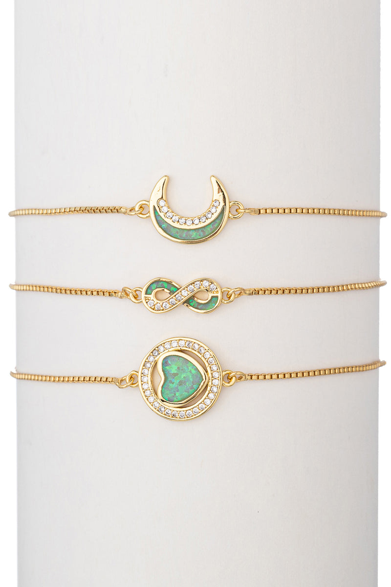 Allie Bracelet Set - Green