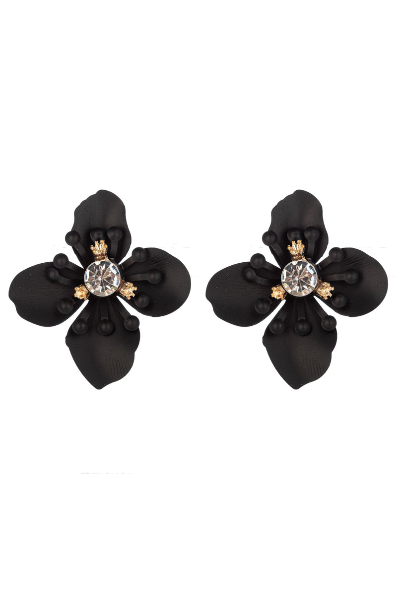 Noir Flower Earring