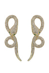 18K gold plated snake dangle earrings.