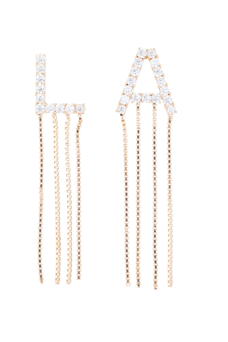 LA CZ Crystal Drop Earring