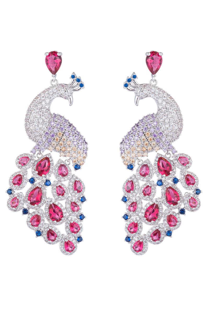 Patricia Peacock Earring - Pink