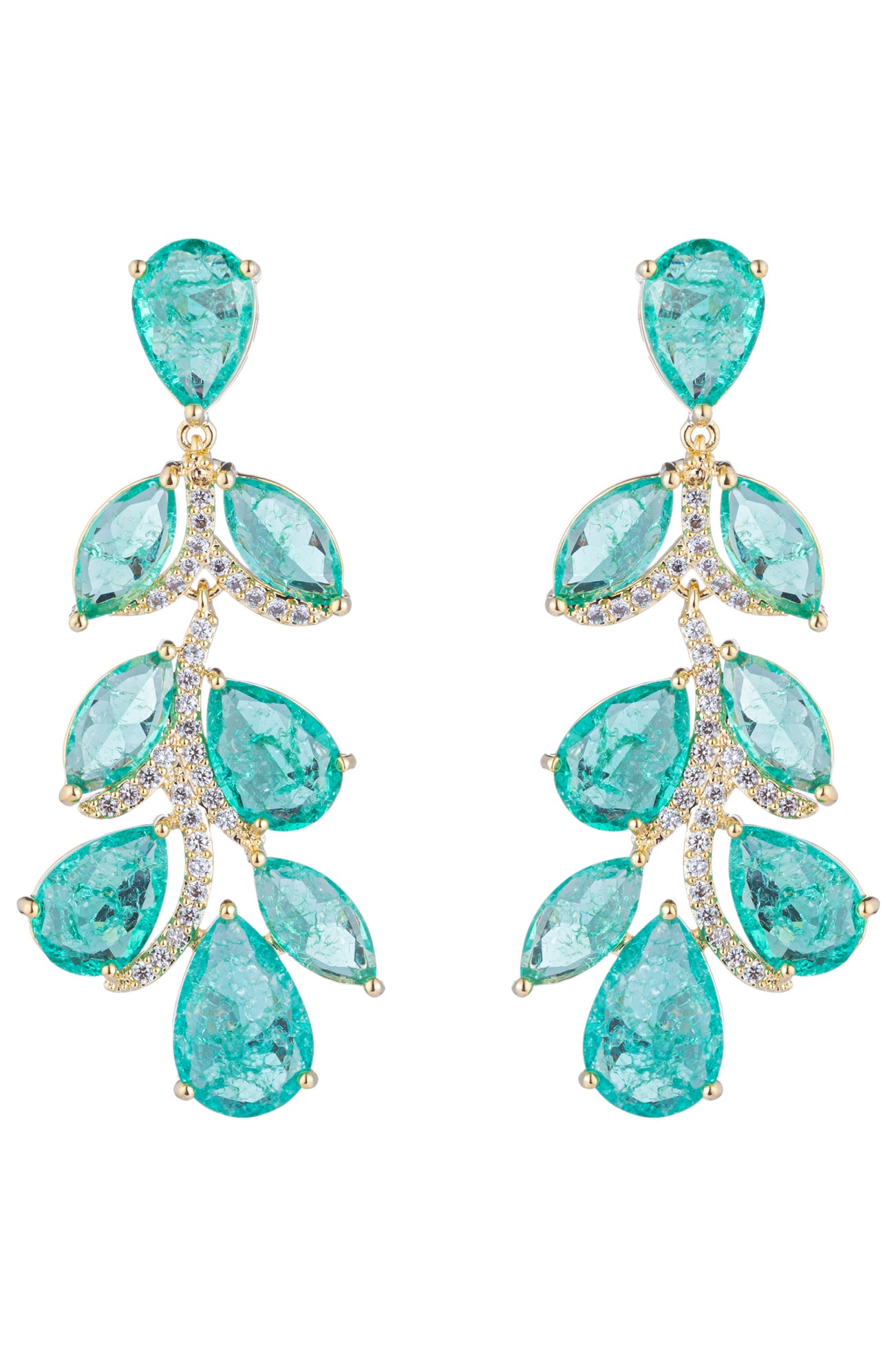 Julie Pink Drop Statement Earrings
