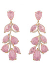 Julie Pink Drop Statement Earrings