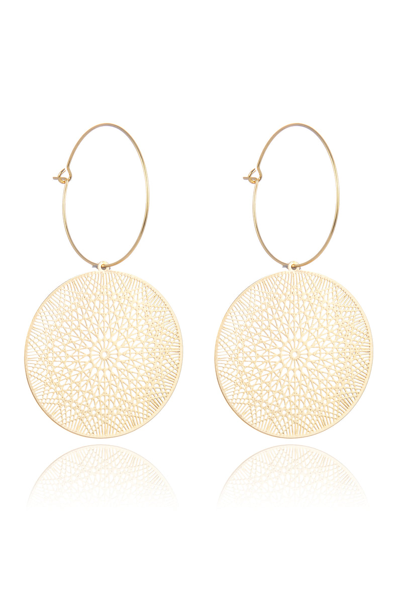 Geometric Gold Plated Earrings