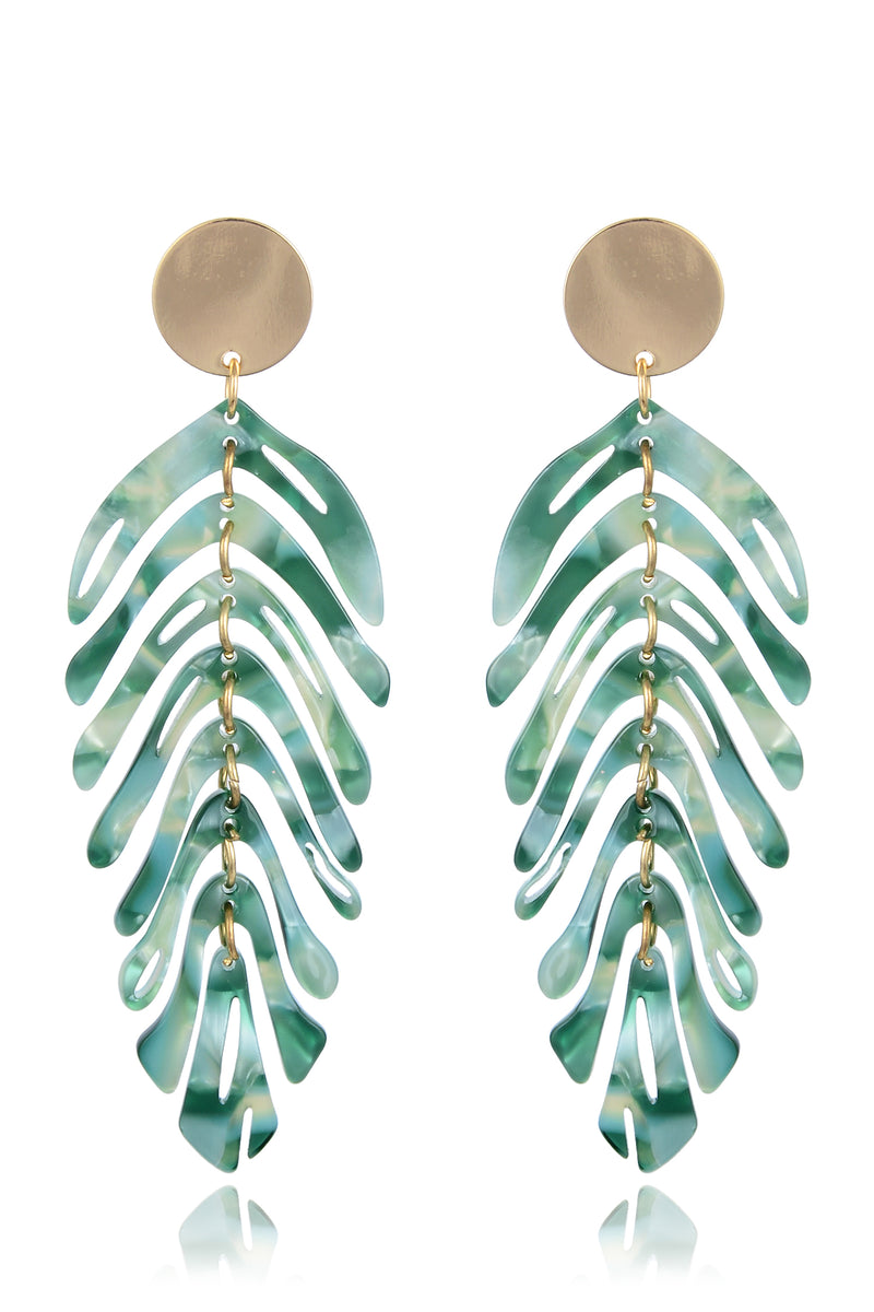 Fringe Leaf Earrings