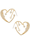 Golden Heart Drop Earrings