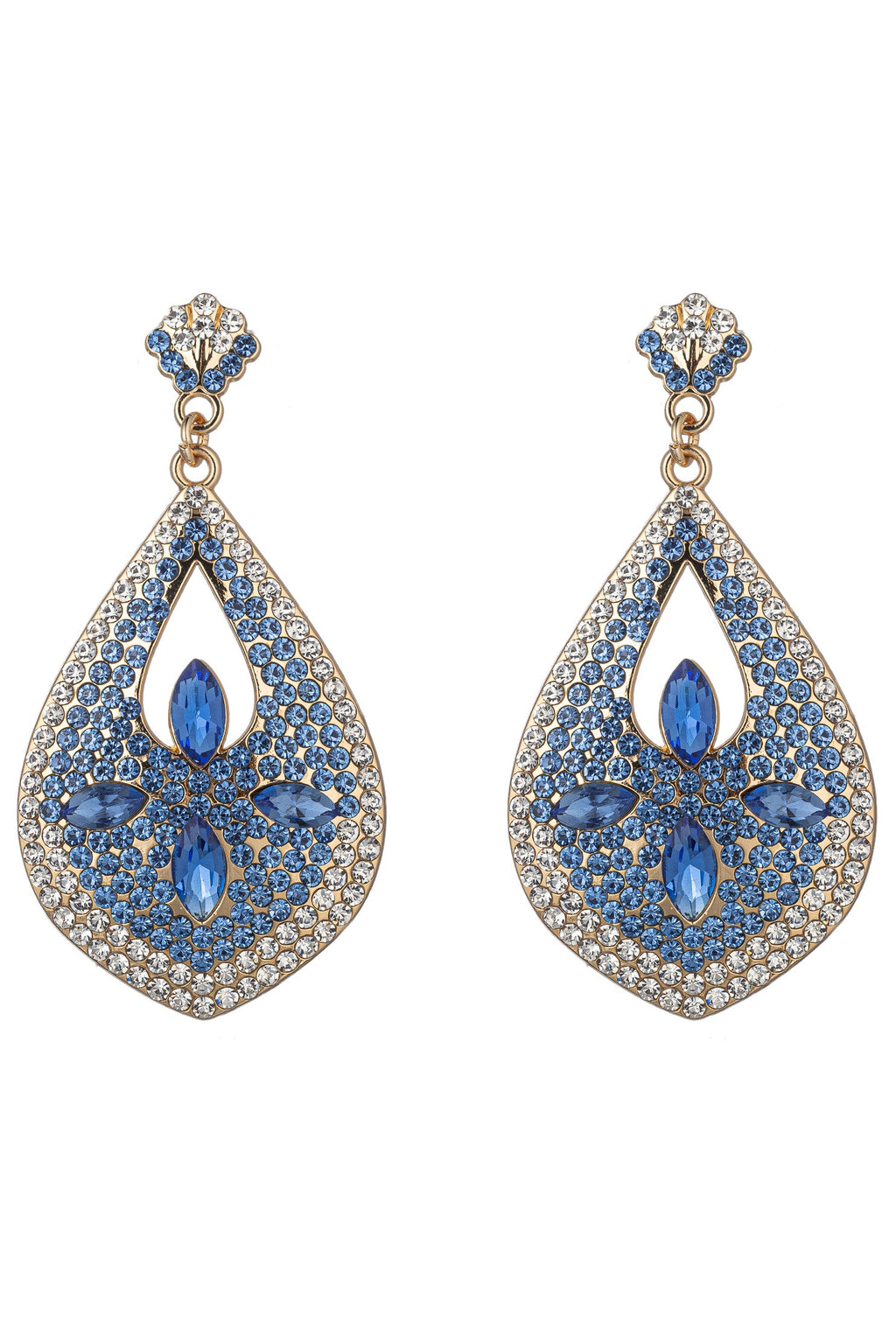 Blue Statement Drop Earring