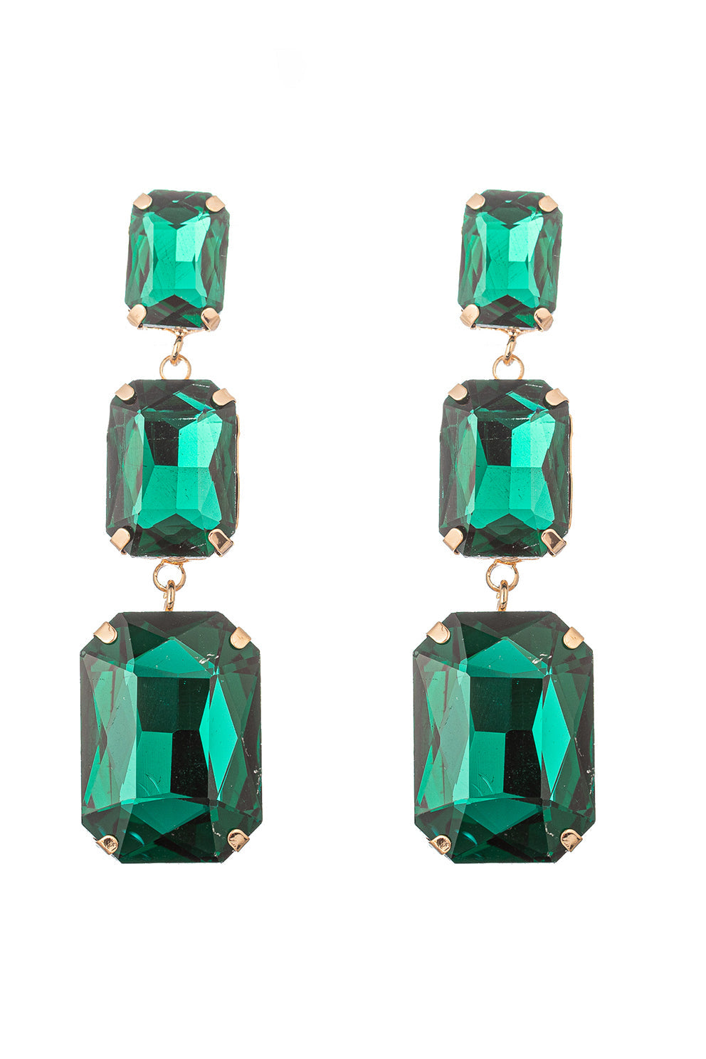 Green Trio Statement earrings