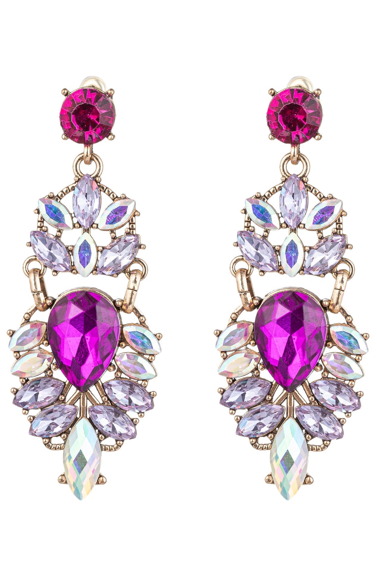 Holly Purple Statement Earrings
