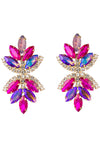 Purple AB Stone Sparkly Statement Drop Earring