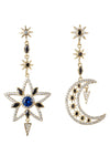 Star & Moon Drop Earrings
