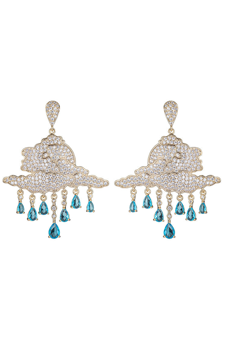 Emma Rain Cloud CZ Drop Earrings