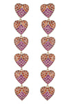 Alice Red Heart CZ Drop Earring