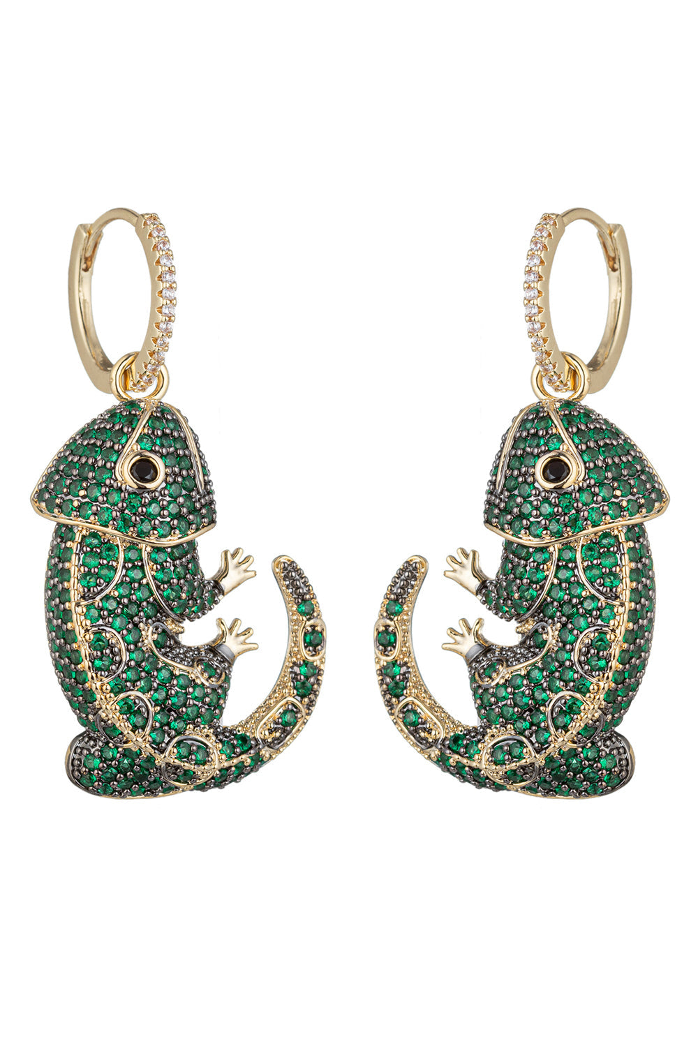 Anna Green Gecko CZ Earrings