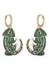 Anna Green Gecko CZ Earrings