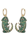 Anna Green Gecko CZ Earrings