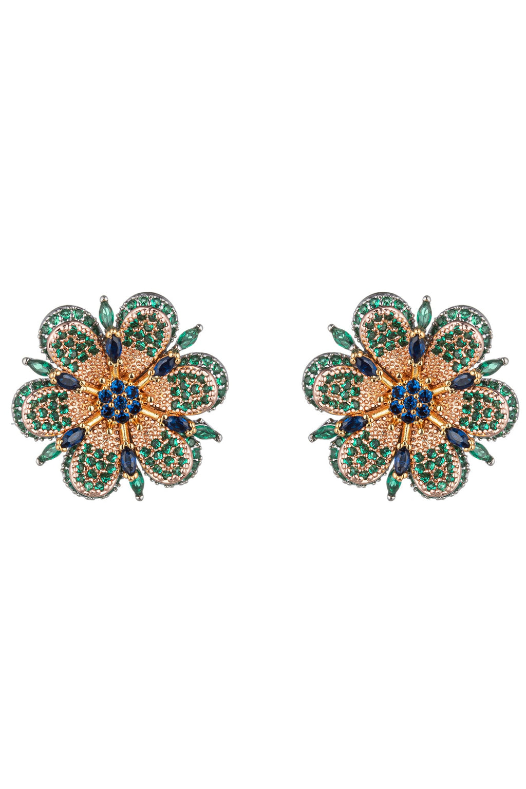 Sara 18K Gold-Plated Cubic Zirconia Statement Earrings: Elegance and Glamour in Every Sparkle.