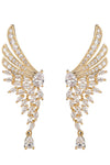 Lou Angel Wing CZ Dangle Earrings