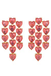 Ginevra Pastel Red CZ Drop Earrings