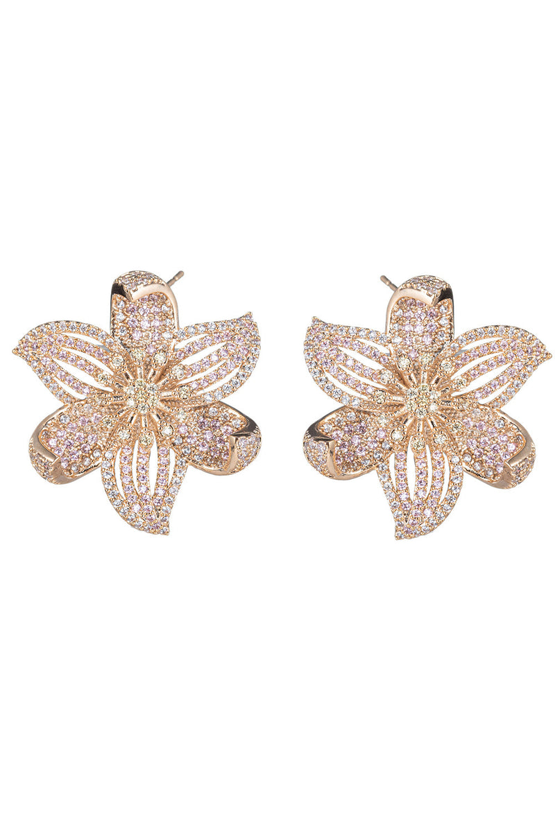 Lou Floral CZ Stud Earrings