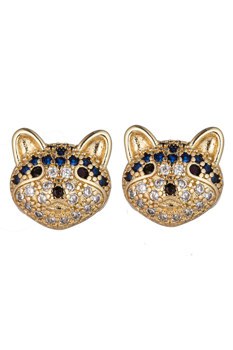 Husky CZ Stud Earrings