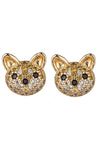 Fox CZ Stud Earrings