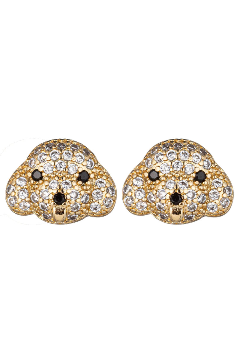 Bichon CZ Stud Earrings