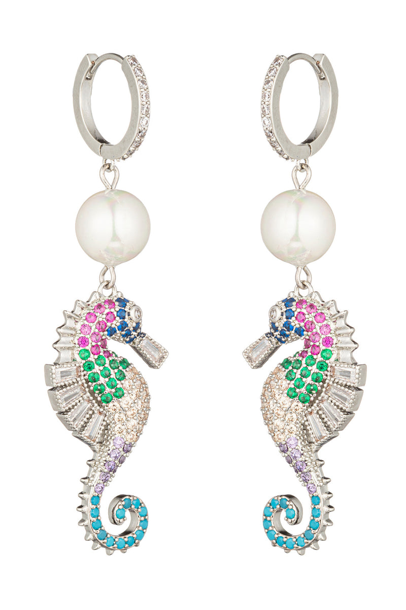 Greta Sea Horse Drop Earrings