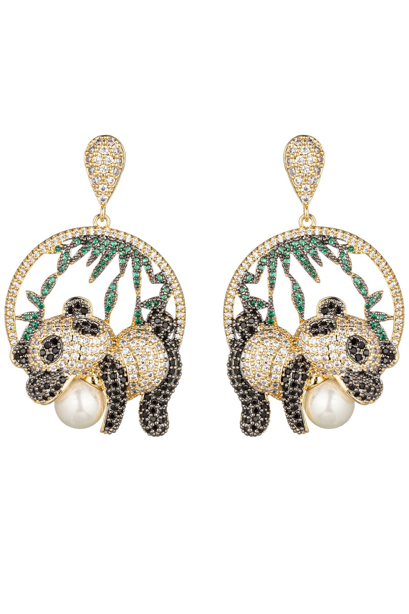 My Panda CZ Drop Earrings